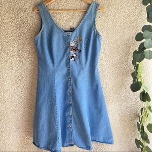 Y2K Vintage Looney Tunes Jean Skater Dress